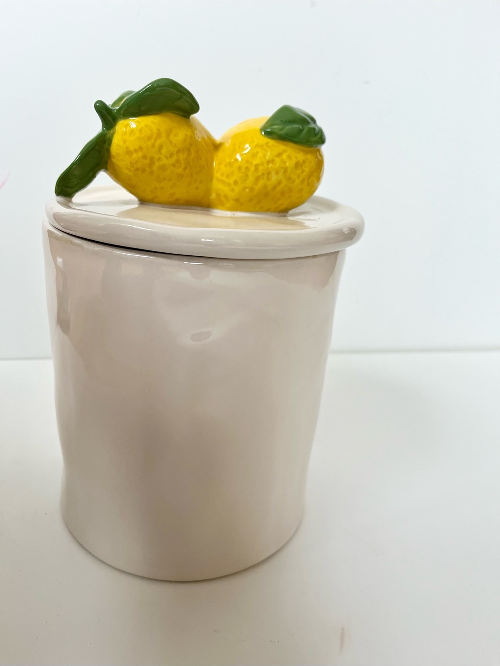 Anthropologie Fruta Lemon Large Stoneware Canister NWT - Picture 2 of 5